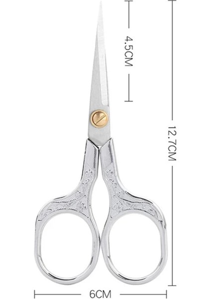 Gümüş Tarzı Profesyonel Paslanmaz Çelik Dikiş Ors Vintage Retro Kumaş Kesici Nakış Oya Kuyruk Ipliği Iplik Makası (Yurt Dışından)