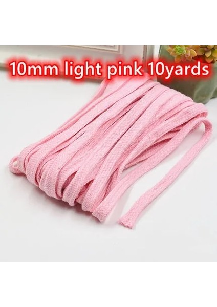 10 Mmaçık Pembe 10YAR Stili 10MM Pamuk Düz Halat Kordon Hollow Bükülmüş Dokuma Dize Örgülü Tel Halat Dıy El Yapımı Ev El Sanatları Pantolon Ayakkabı Çanta Aksesuarları (Yurt Dışından)