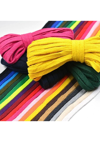 10 Mmaçık Pembe 10YAR Stili 10MM Pamuk Düz Halat Kordon Hollow Bükülmüş Dokuma Dize Örgülü Tel Halat Dıy El Yapımı Ev El Sanatları Pantolon Ayakkabı Çanta Aksesuarları (Yurt Dışından)