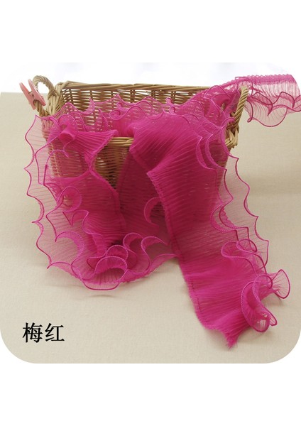 Açık Pembe Tarzı 12CM Geniş 12CM Geniş Üç Katmanlı Gövde Pileli Oluklu Dantel Elastik Katlanmış Malzeme Şerit Elbise Yaka Kenar Trim Dikiş Malzemeleri (Yurt Dışından) fırsatları