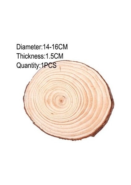 1 Adet 14-16CM Tarzı 1 Paket Bitmemiş Ahşap Çam Doğal Yuvarlak Ahşap Dilimleri Daireler Ağaç Kabuğu ile Parti Düğün Dıy El Sanatları Için Günlük Diskler Boyama Aralık (Yurt Dışından)