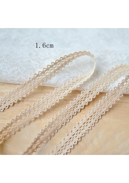 16MM Tarzı 10 Metrelik % 100% Pamuk Dantel Düzeltir Bej Giyim Dekoratif Dantel Şerit Yay Için El Yapımı Patchwork Dıy Hometexile Dikiş (Yurt Dışından)