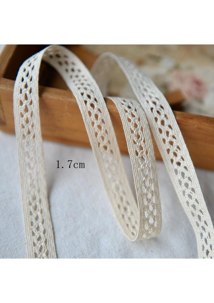 16MM Tarzı 10 Metrelik % 100% Pamuk Dantel Düzeltir Bej Giyim Dekoratif Dantel Şerit Yay Için El Yapımı Patchwork Dıy Hometexile Dikiş (Yurt Dışından)