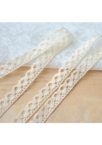 16MM Tarzı 10 Metrelik % 100% Pamuk Dantel Düzeltir Bej Giyim Dekoratif Dantel Şerit Yay Için El Yapımı Patchwork Dıy Hometexile Dikiş (Yurt Dışından)