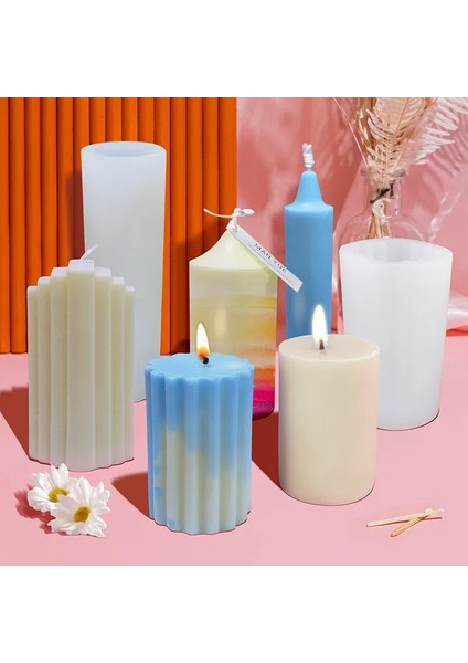 LZ-229 Stili Büyük Silindir Mum Kalıp Silikon Kalıp Mum Yapımı Için Diy El Yapımı Reçine Kalıpları Alçı Balmumu Kalıp Alçı Ev Dekorasyonu (Yurt Dışından) modelleri