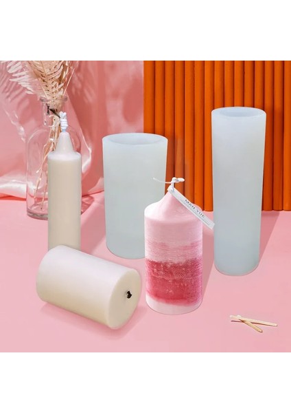 LZ-229 Stili Büyük Silindir Mum Kalıp Silikon Kalıp Mum Yapımı Için Diy El Yapımı Reçine Kalıpları Alçı Balmumu Kalıp Alçı Ev Dekorasyonu (Yurt Dışından) fırsatları