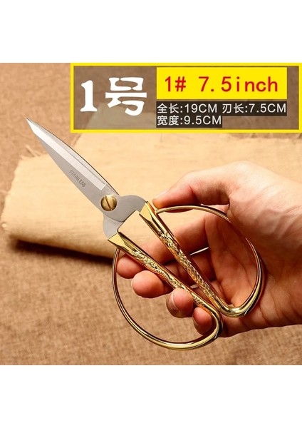 7.5 Inç 19X9.7CM Stili Paslanmaz Çelik Dikiş Altın Ors Kısa Kesici Dayanıklı Vintage Nakış Terzi Ors Kumaş Kesici El Sanatları Aracı Dikiş Için (Yurt Dışından)