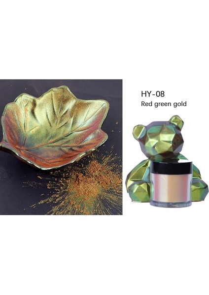 No.8 Stili Yeni Renk Değişen Pigment Doğal Inci Tozu Yüksek Parlaklık Glitter Discolor Dıy Epoksi Reçine Boya Tırnak Makyaj Pigment Dolgu (Yurt Dışından)