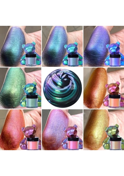 No.8 Stili Yeni Renk Değişen Pigment Doğal Inci Tozu Yüksek Parlaklık Glitter Discolor Dıy Epoksi Reçine Boya Tırnak Makyaj Pigment Dolgu (Yurt Dışından)