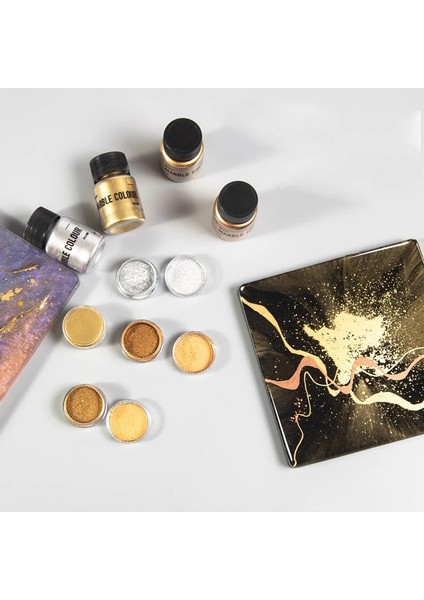 5-8g Gümüş Tarzı 3gg Ayna Metal Doku Inci Tozu Epoksi Reçine Renklendirici Glitter Mermer Metalik Pigment Reçine Boya Takı Yapımı (Yurt Dışından)