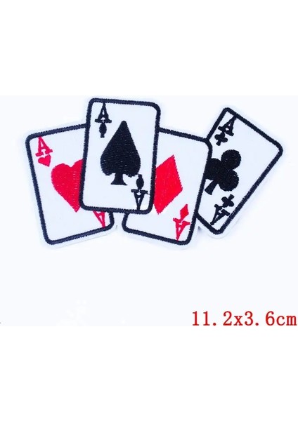 PE4818CT Stili Joker Punk Kafatası Giysi Üzerinde Yamalar Poker Demir On Yamalar Giyim Için Şerit Aplike Rozetleri Giysi Nakış Yama (Yurt Dışından) modelleri