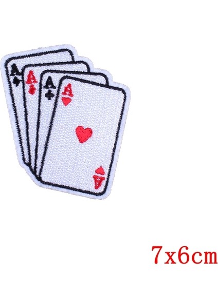 PE4818CT Stili Joker Punk Kafatası Giysi Üzerinde Yamalar Poker Demir On Yamalar Giyim Için Şerit Aplike Rozetleri Giysi Nakış Yama (Yurt Dışından) indirimleri