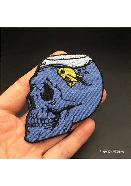 Kahverengi Tarzı Rock Punk Giysi Yamaları Işlemeli Diy Demir On Yamalar Giyim Ceket Rozetleri Dikiş Çıkartmaları Kafatası Aplike Punk Yamaları (Yurt Dışından)