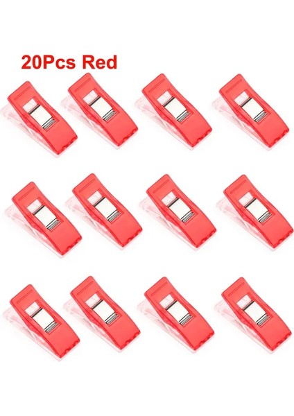 20 Adet Kırmızı Stil Adet Dikiş Klipsleri Çok Amaçlı Kapitone Klipsleri Giydirin Dikiş Malzemeleri Için Plastik Kelepçeler Dıy El Sanatları Bağlama Klipleri Kağıt (Yurt Dışından)
