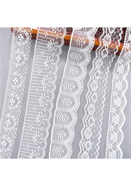 7-Genişlik 6.7cm Stili 10 Yards Diğer 38 Çeşit Renk Beyaz Dantel Şerit Geniş Fransız Afrika Dantel Kumaş Dıy Craftsweddinglace Kurdele Hediye Sarma (Yurt Dışından)