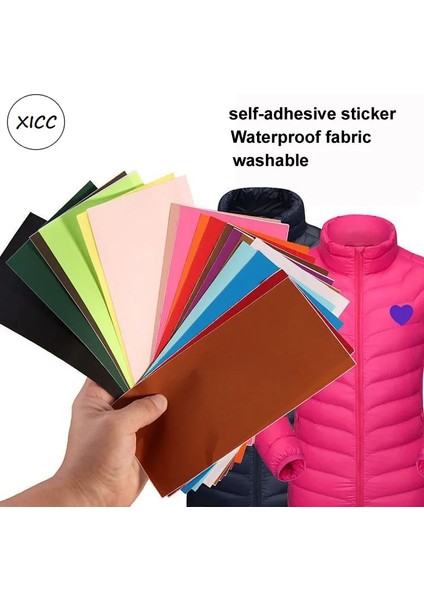 Pembe Stil T-N Aşağı Pamuk Ceket Kendinden Yapışkanlı Etiket Yamalar Pvc Su Geçirmez Malzeme Ceket Delik Onarım Dıy Için Yıkanabilir Aplikler Yıkanabilir (Yurt Dışından)