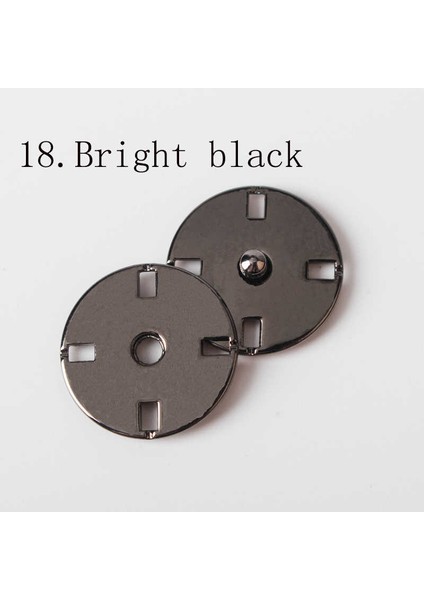 18 Parlak Siyah Stil 21 mm Et Ix Giyim Için Metal Çıtçıt Düğme Kendin Yap Elbise Dikiş Uygulamaları Için Ceket Düğmeleri Aksesuar P90 (Yurt Dışından)