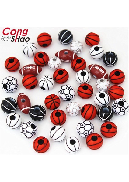 12MM 50 Adet Stil Cong Shao Lot Akrilik Voleybol Futbol Beyzbol Yuvarlak Spacer Top Boncuk Aksesuarları Dıy Takı Yapımı Için El Yapımı 8Y798 (Yurt Dışından) fiyatları