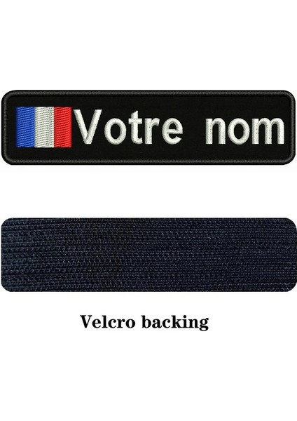 Yeşil-Velcro Tarzı Fransa Bayrağı 10X2.5 cm Nakış Özel Ad Metin Yama Çizgili Rozeti Demir On Veya Giysi Sırt Çantası Şapka Için Velcro Destek Yamaları (Yurt Dışından)