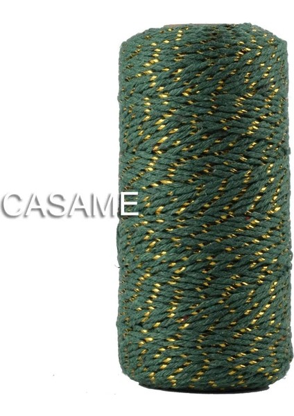 Altın Tarzı ile Koyu Yeşil 100 Yard 100% Saf Pamuk Bükülmüş Kordon Halat El Sanatları Makrome Artisan Dize Fırıncı Sicim Çok Renkli Pamuk Keten Halat Ev Tekstili (Yurt Dışından)