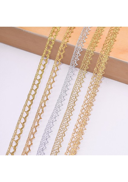 B01 Stili 5 Yard Yards Altın Gümüş Dantel Trimler Çiçek Nakış Dantel Şerit Konfeksiyon Sahne Aksesuarları Için Ev Düğün Wrap Süslemeleri (Yurt Dışından)