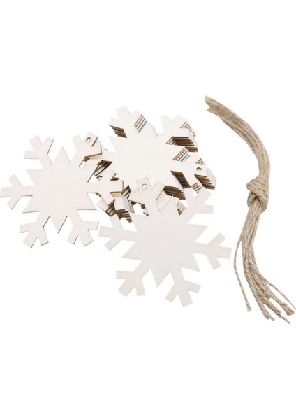 Kar Tanesi 8 cm Tarzı Bitmemiş Ahşap Noel Ağacı Süsler Delikli Melek Geyik Topu Bebek Kardan Adam Noel Ağacı Etiketi Asılı Süslemeleri (Yurt Dışından)