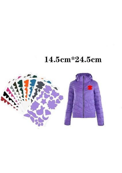 Yeşil Stil Renkli Aşağı Ceket Delik Onarım Kendinden Yapışkanlı Çıkartmalar Su Geçirmez Pvc Yamalar Karikatür Şekli Ceket Bezi Yağmurluk Şemsiye Aplike (Yurt Dışından) modelleri