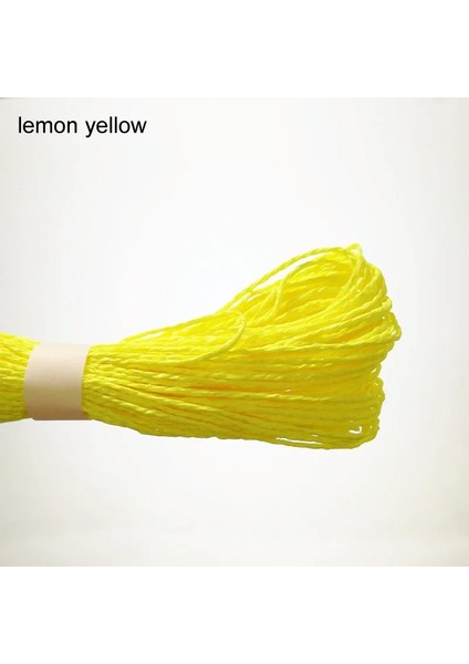 Limon Sarısı Tarzı Dıy El-Örgü 2mm Dia Renkli Kağıt Halat Paketi Doğum Günü Partisi El Yapımı El Sanatları Çevre Dostu Anaokulu Sanat Malzemesi 30M (Yurt Dışından)