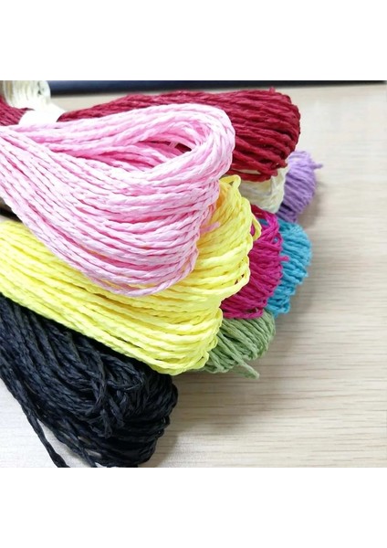 Limon Sarısı Tarzı Dıy El-Örgü 2mm Dia Renkli Kağıt Halat Paketi Doğum Günü Partisi El Yapımı El Sanatları Çevre Dostu Anaokulu Sanat Malzemesi 30M (Yurt Dışından) fiyatları