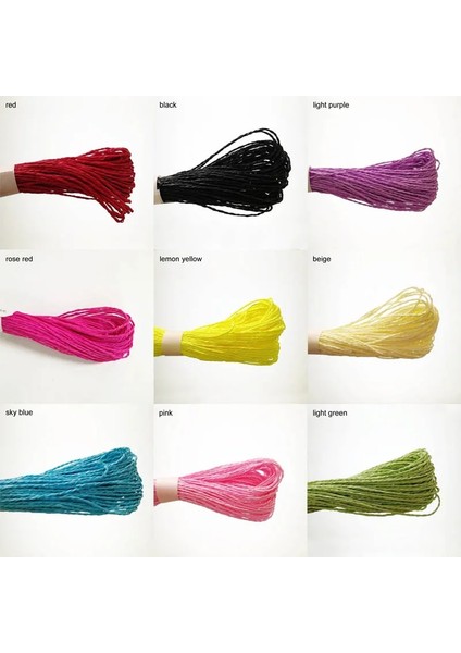 Limon Sarısı Tarzı Dıy El-Örgü 2mm Dia Renkli Kağıt Halat Paketi Doğum Günü Partisi El Yapımı El Sanatları Çevre Dostu Anaokulu Sanat Malzemesi 30M (Yurt Dışından) fırsatları