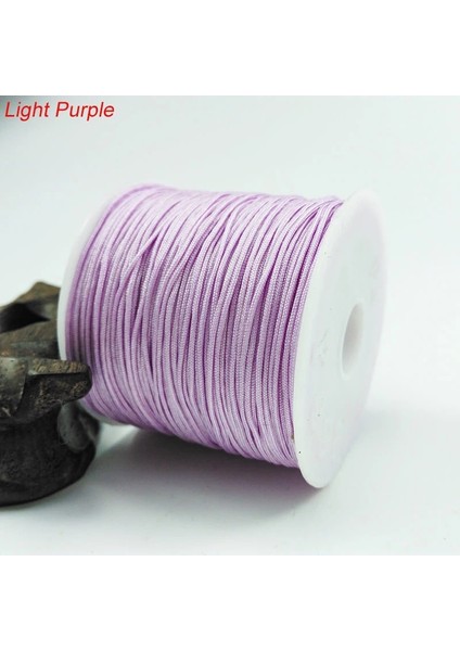 Açık Mor Tarzı 10 Yardslot Naylon Kordon Ipliği Bilezik Örgülü Dize Dıy Püsküller Boncuk ve El Sanatları Yapımı Çin Düğüm Kordonu (Yurt Dışından)