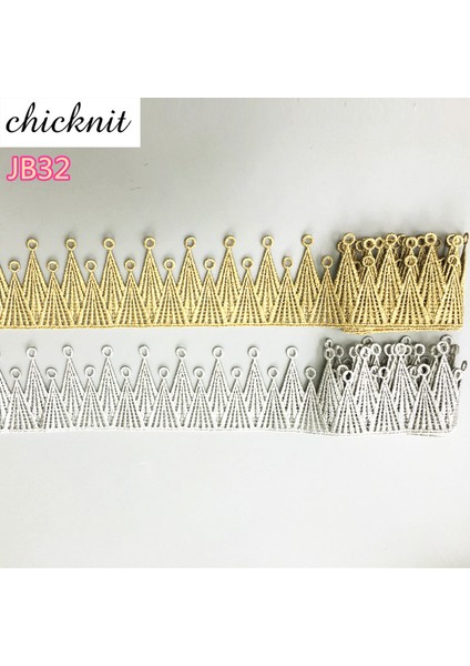 JB69 Gümüş Tarzı Ashıon Altın Dantel Gümüş Dantel Trim Suda Çözünür Nakış Taç Çiçek Dikiş Dantel Kumaş Islam Başörtüsü Saç Aksesuarları Jb (Yurt Dışından)