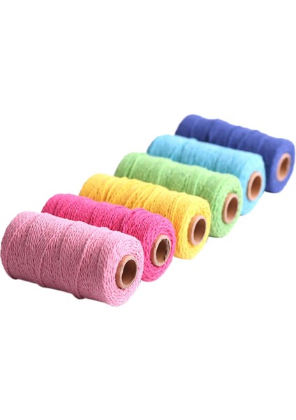 Sarı Stil Ev Dekorasyon Için Longyard Saf Pamuk Bükülmüş Kordon Halat El Sanatları Makrome Artisan Dize 20 Renk Seçilebilir (Yurt Dışından) modelleri