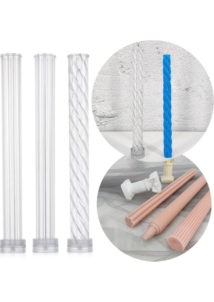 No.1 Tarzı Mum Yapımı Için Mum Kalıbı Uzun Çubuk Akrilik Mum Kalıbı Sert Plastik Ince Çubuk Kalıp Mum Kalıbı Dıy Craft Kil Araçları Yapımı (Yurt Dışından)