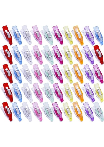 50 Adet Kırmızı Stil Lmdz Mini Dikiş Klipsleri, Körlük Klipsleri, Çok Amaçlı Klipsler Çok Renkli Mini Belge Kapitone Klipsleri (Yurt Dışından) fiyatları