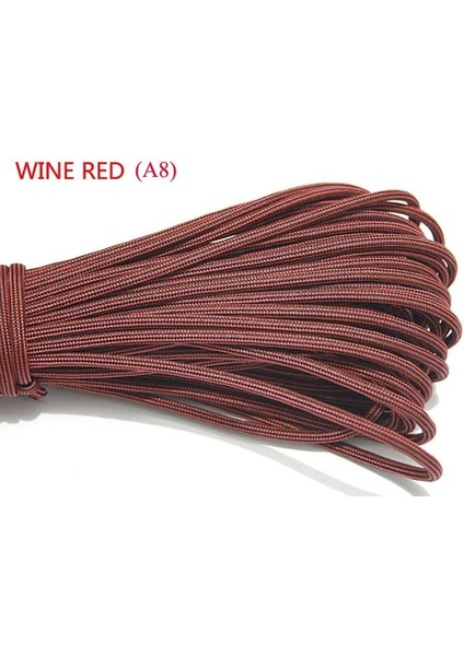 Şarap Kırmızısı Stili Aracord Paraşüt Kordon Ipi Mil Spec Tip Iıı 7 Strand Çekirdek 100 Ft Tırmanma Kamp Tokası Bilezik Için 27 Renk (Yurt Dışından)