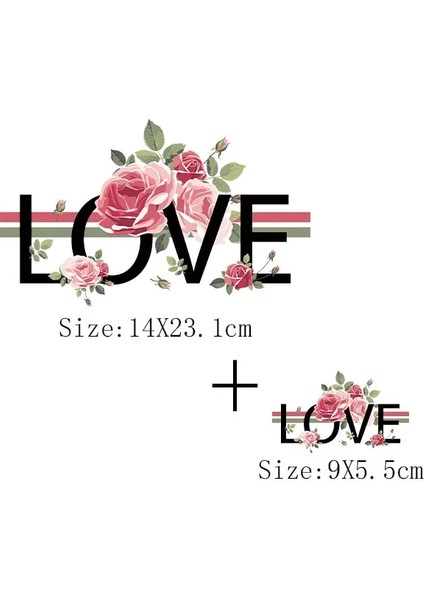 A202L ve S Stili Aşk Kalp Yamalar Moda Kız Demir On Transfer Giyim Dıy Kadın T-Shirt Leopar Yama Termal Etiket Çocuk Giysileri Üzerinde (Yurt Dışından)