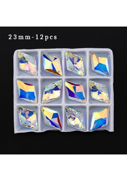 23MM-12 Adet Tarzı Çok Yönlü Kristal Cam Boncuklar Gevşek Boncuklar Mücevher Kristal Ab Tüm Stiller (Yurt Dışından)