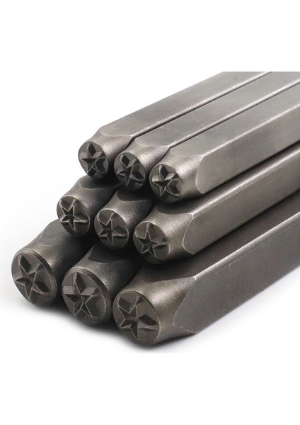 5mm Tarzı Dıy Deri Damga Aracı Yıldız Şekli Mühür Aracı Çelik Numarası Kelime Yumruk Pentagram Mühür Oyma Damgalama Katı Metal Aracı (Yurt Dışından) modelleri