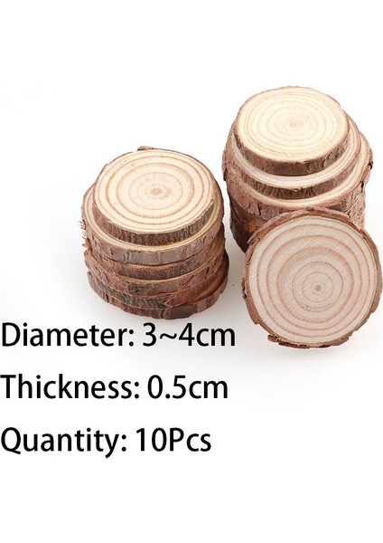 3-4cm Tarzı 1 Paket Bitmemiş Çam Doğal Yuvarlak Ahşap Dilimleri Daireler Ağaç Kabuğu ile Dıy El Sanatları Için Günlük Diskler Düğün Parti Boyama Dekor (Yurt Dışından)