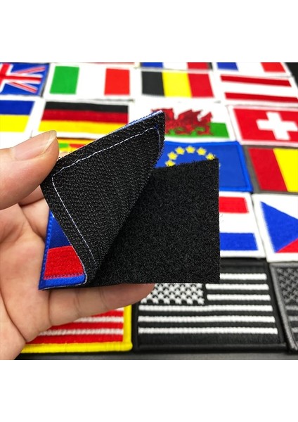 A09-40 Stili Ülke Bayrağı Işlemeli Velcro Yama Rusya Ispanya Türkiye Fransa Ab Taktik Askeri Yamalar Ordu Sırt Çantası Kumaş Dekorasyon (Yurt Dışından) modelleri