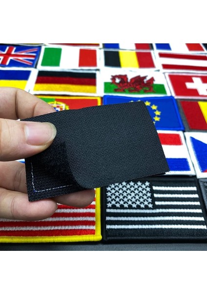 A09-40 Stili Ülke Bayrağı Işlemeli Velcro Yama Rusya Ispanya Türkiye Fransa Ab Taktik Askeri Yamalar Ordu Sırt Çantası Kumaş Dekorasyon (Yurt Dışından) fırsatları