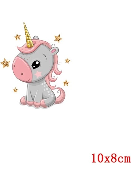TH3516 Stili Prajna Unicorn Yamalar Giyim Için Demir On Yamalar Karikatür Yama Isı Transferi Yamalar Termal Etiket Sevimli Demir On Transfer (Yurt Dışından)