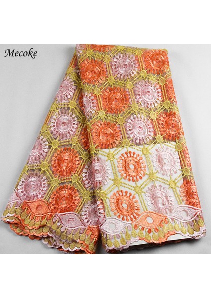 Şeftali Tarzı 2,5 Yarda Mecoke Afrika Fransız Dantel Kumaş Yüksek Li Nijerya Fransız Net Afrika Dantel Fabr Yeşil Gipür Dantel Kumaş Kadınlar Için (Yurt Dışından)