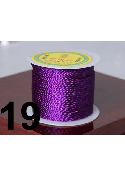 Mor Tarzı 32.8 Ts 2mm Naylon Dize Çin Saten Ipek Örgülü Kordon Aşk Bağlama Halatı (Yurt Dışından)