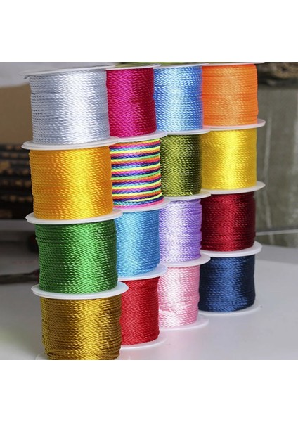 Mor Tarzı 32.8 Ts 2mm Naylon Dize Çin Saten Ipek Örgülü Kordon Aşk Bağlama Halatı (Yurt Dışından) fiyatları