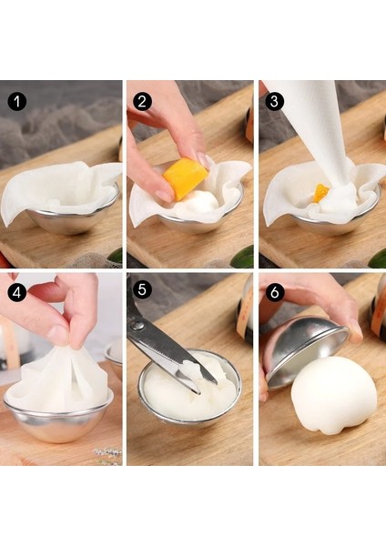 No.7 Tarzı 1 Çift Banyo Bombası Kalıpları Alüminyum Alaşımlı Tuz Topu Kalıp Sabun Ev Yapımı Dıy Banyo Çikolatalı Kek Puding Yapma Araçları (Yurt Dışından)