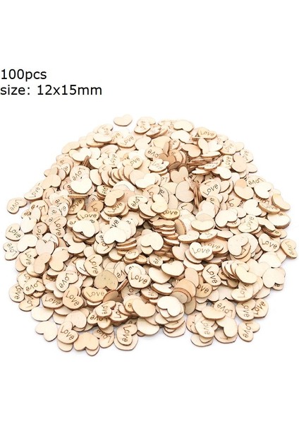LC018-C02 Stili Ahşap Ahşap Kalpler Süsleme El Yapımı El Sanatları Dikiş Aksesuarları Scrapbooking Ev Dekorasyonu Için Dıy Malzemeleri Aşk Hediye (Yurt Dışından)