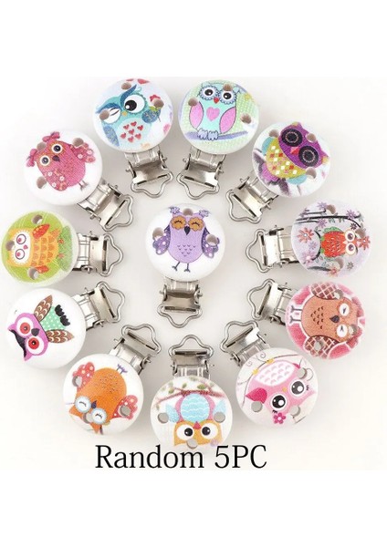 No.7 Tarzı CHEAPE5PC Karton Araba Ayı Ahşap Bebek Emzik Klipsleri Karışık Desen Sahipleri Sevimli Bebek Yatıştırıcı Klipsler Sahipleri Komik Aksesuarlar (Yurt Dışından)