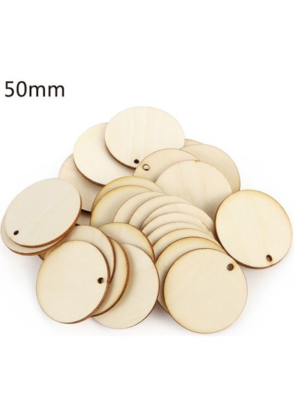 50 Adet 50MM Tarzı Adet Yuvarlak Bitmemiş Ahşap Parçalar Ahşap Çemberler El Sanatları Projeleri Için Boş Plak Oyunlar Parti Malzemeleri Yapı Modeli (Yurt Dışından)